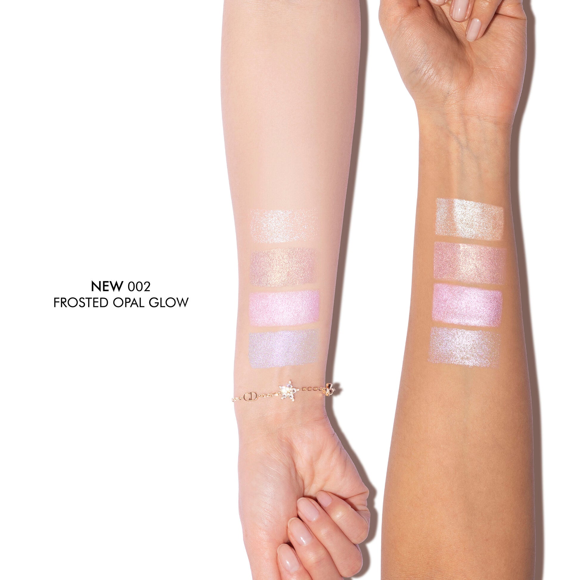 Dior Backstage Glow Maximizer Palette applied as highlighter application look