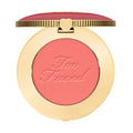 Too Faced Cloud Crush Blush in Head in the Clouds shade in gold compact.