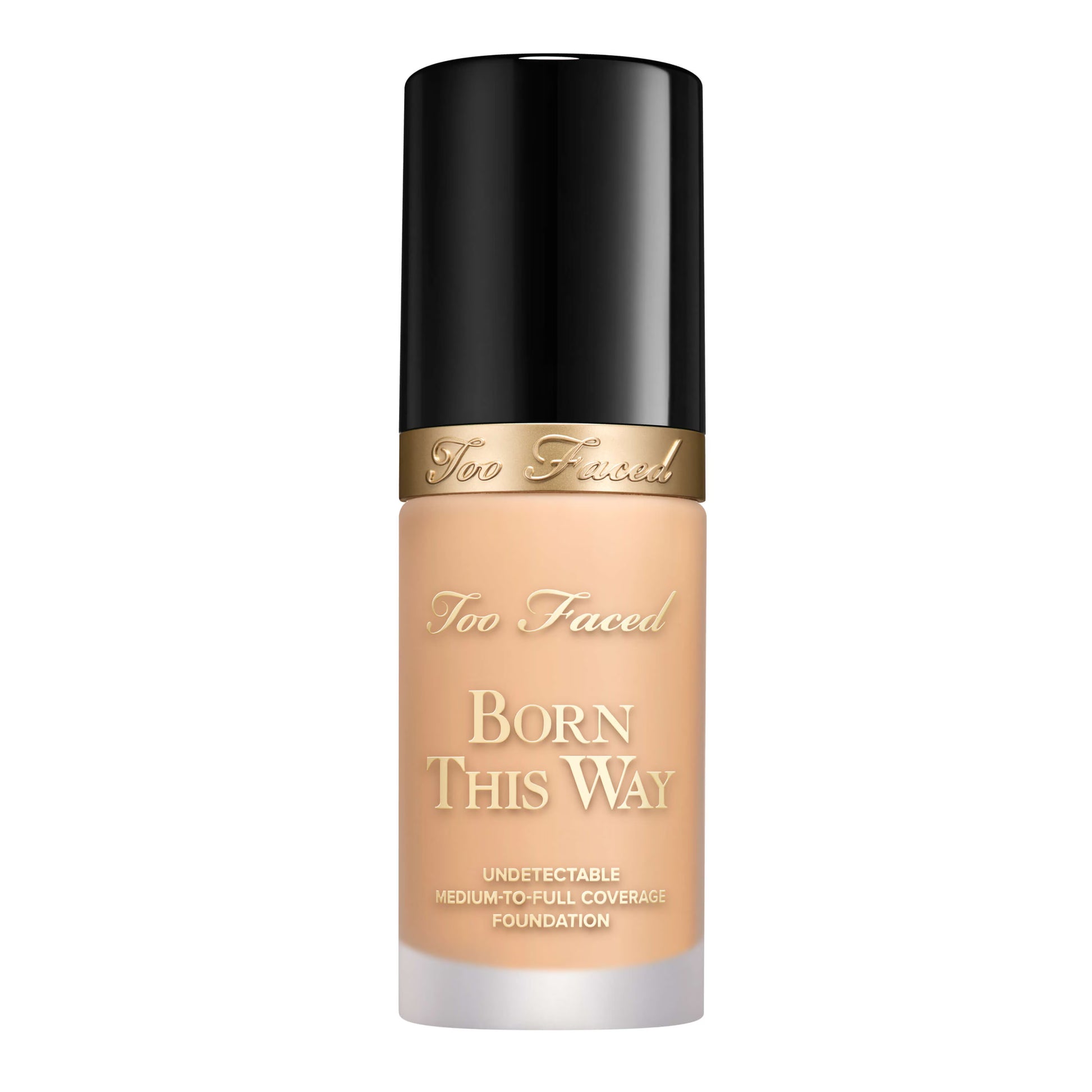 Too Faced Born This Way Foundation in Vanilla shade bottle.