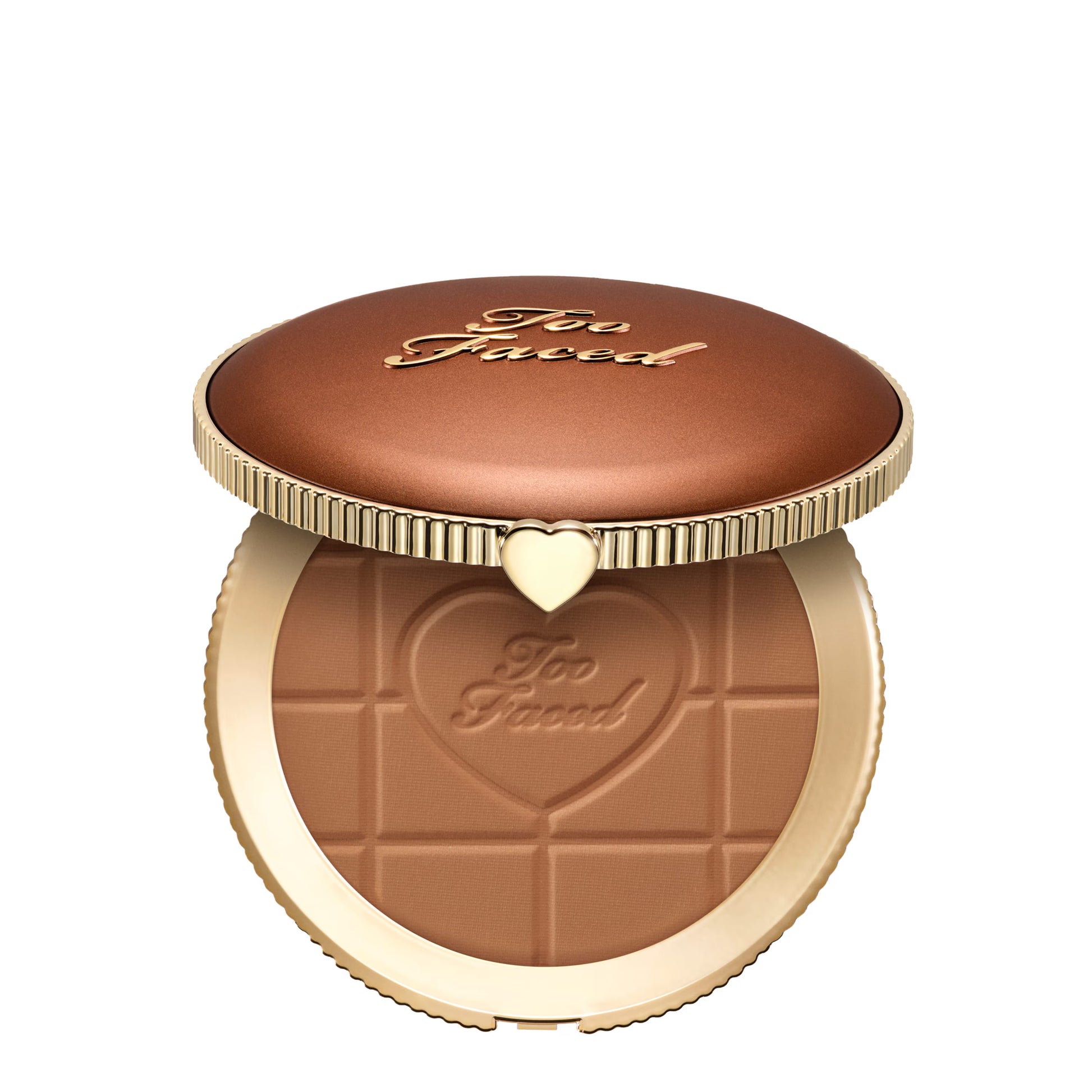 Too Faced Chocolate Soleil Matte Blurring Bronzer in Milk Chocolate compact.