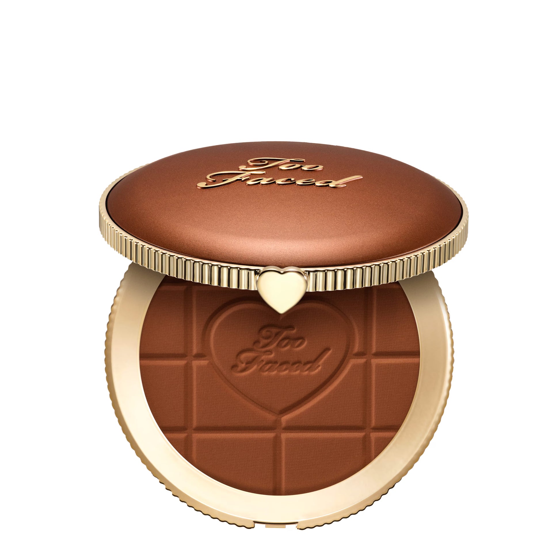 Too Faced Chocolate Soleil Matte Blurring Bronzer in Chocolate Caramel compact.