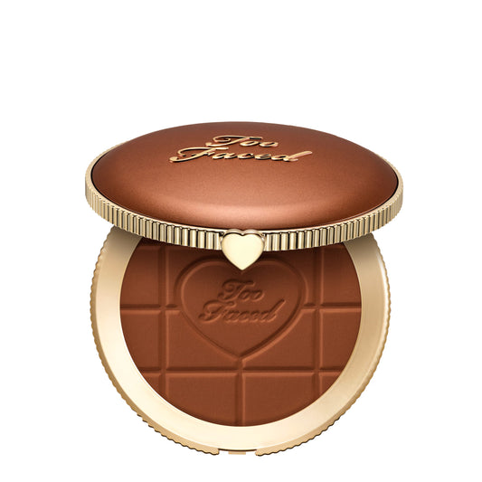 Too Faced Chocolate Soleil Matte Blurring Bronzer in Chocolate Caramel compact.