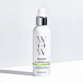 Color Wow Dream Cocktail Kale-Infused Leave-In Treatment bottle shown with before and after hair transformation from damaged brittle hair to smooth strong healthy hair after blow-dry use