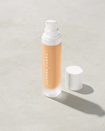Fenty Beauty Pro Filt’r Soft Matte Longwear Foundation shade 200 bottle on neutral background.