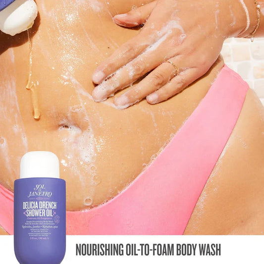 Sol de Janeiro Delicia Drench Shower Oil texture and application