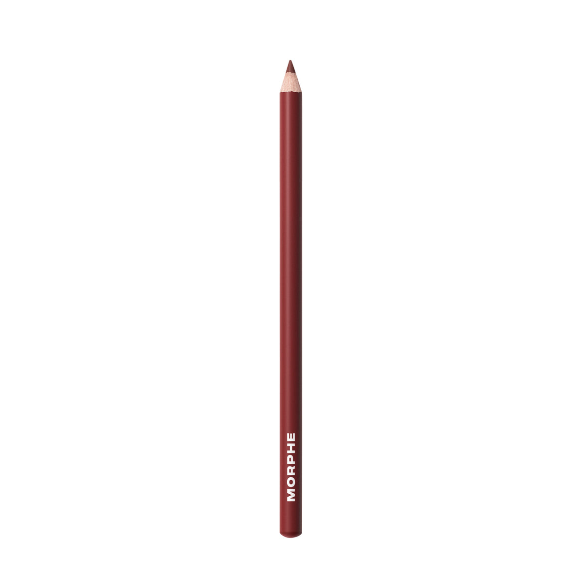 Morphe Signature Lip Pencil in Berry Cola, a sharpened rich mauve-brown lip pencil with MORPHE printed on the barrel