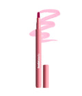 Huda Beauty Lip Contour matte lip liner pencil in Rosewood with a textured color smudge stroke at ZARÉ Cosmetics