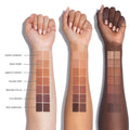 Arm swatches of Morphe Cheek Thrills Bronze & Tone Duos on three skin tones