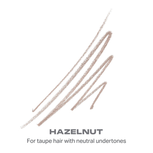 Morphe Micro Brow Pencil Hazelnut swatch smears showing the shade