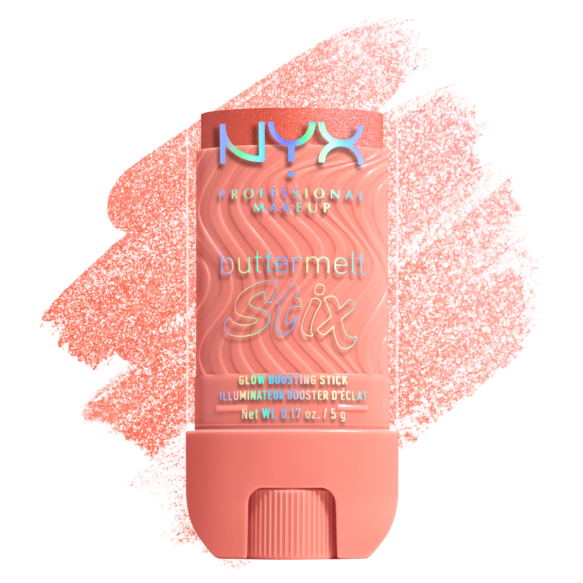 NYX Professional Makeup Buttermelt Stix in 09 Melt Down, cream highlighter stick with swatch texture