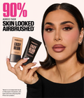 Huda Beauty Easy Blur Primer and Foundation airbrushed skin finish result