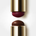 Stila dual-ended makeup stick tips showing plum blush and deep contour cream shades closely at ZARÉ Cosmetics