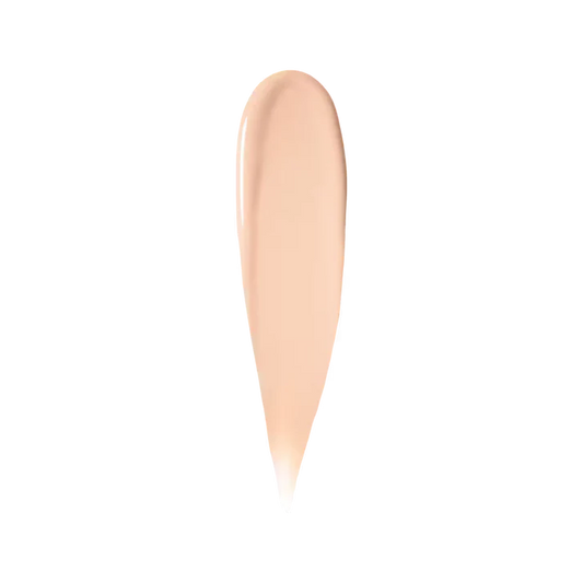 Liquid foundation swatch in shade Warm Porcelain with a smooth texture isolated on a white background for ZARÉ Cosmetics