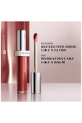 Prada Reflection Glossy Liquid Balm shine finish on lips close-up