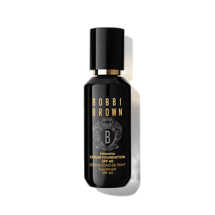 Bobbi Brown Intensive Serum Foundation SPF 40 black luxury bottle isolated on white background for ZARÉ Cosmetics