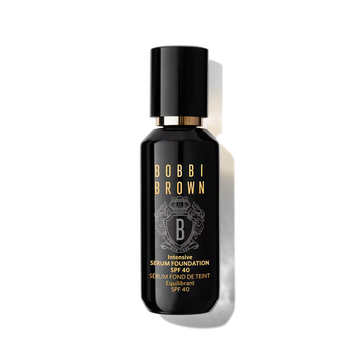 Bobbi Brown Intensive Serum Foundation SPF 40 black luxury bottle isolated on white background for ZARÉ Cosmetics