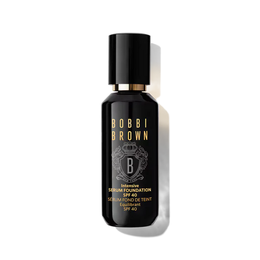 Bobbi Brown Intensive Serum Foundation SPF 40 black luxury bottle isolated on white background for ZARÉ Cosmetics