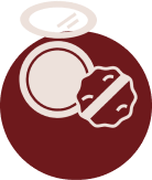 Minimalist compact powder icon with mirror and makeup puff graphic inside a maroon circular logo backdrop at ZARÉ Cosmetics