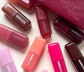 Huda Beauty Blush Filter liquid blush collection tubes in various pink, peach, and berry shades on ZARÉ Cosmetics