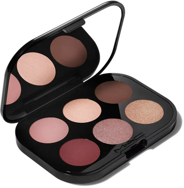 MAC cosmetics 6-shade neutral eyeshadow palette featuring matte and shimmer pink tones at ZARÉ Cosmetics
