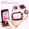 MAC Connect In Colour eyeshadow palette QR code scan infographic showing makeup inspiration at ZARÉ Cosmetics