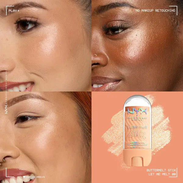 NYX Professional Makeup Buttermelt Stix 08 Let Me Melt highlighter stick open