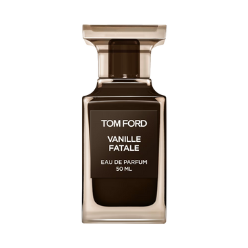 Tom Ford Vanille Fatale Eau de Parfum 30ml bottle on black background.