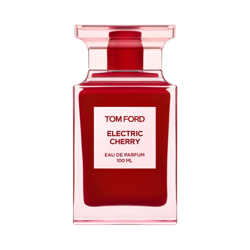 Tom Ford Electric Cherry Eau De Parfum 100ml bottle isolated on a white background at ZARÉ Cosmetics.