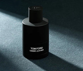 Tom Ford Ombré Leather perfume bottle in matte black showcasing luxury designer fragrance on ZARÉ Cosmetics
