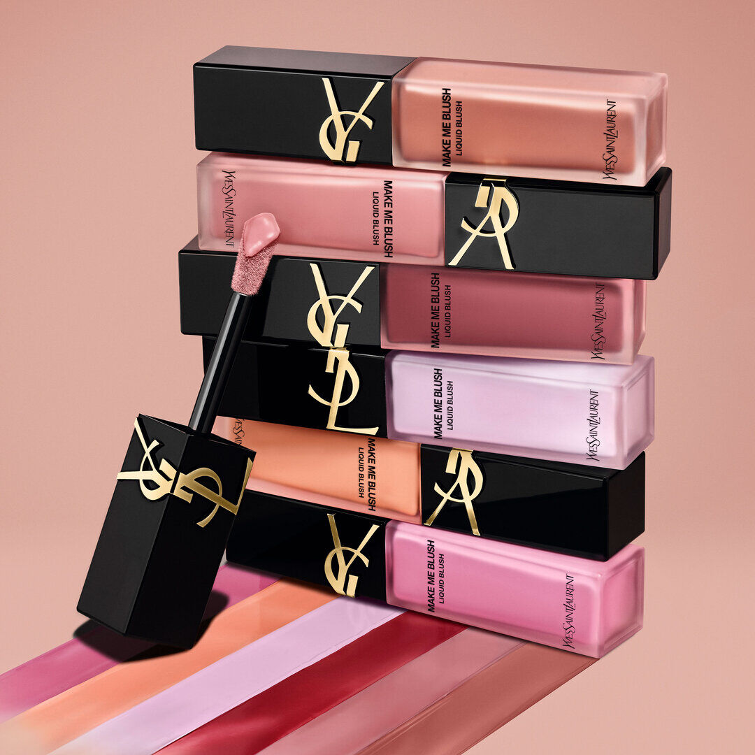 YSL Make Me Blush texture and shade range still life